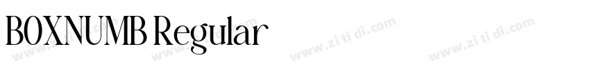 BOXNUMB Regular字体转换